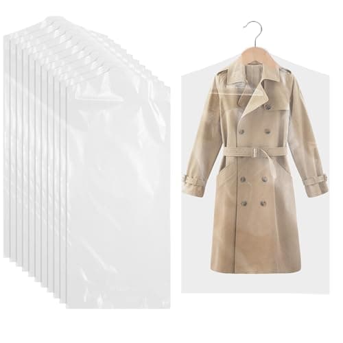 AZKEEGREY 100 Pcs Clear Dry Cleaning Bags for Clothes 60 x 90 cm