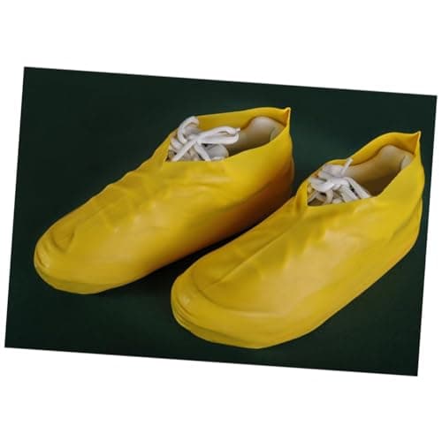 Waterproof Shoe Covers 1 Pair Latex Yellow for Outdoor Travel — view 4