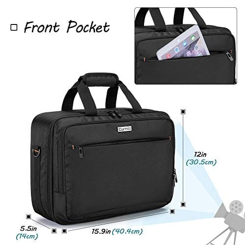 CURMIO Projector Case, Carrying Bag for Most Major Projectors, Black — view 5