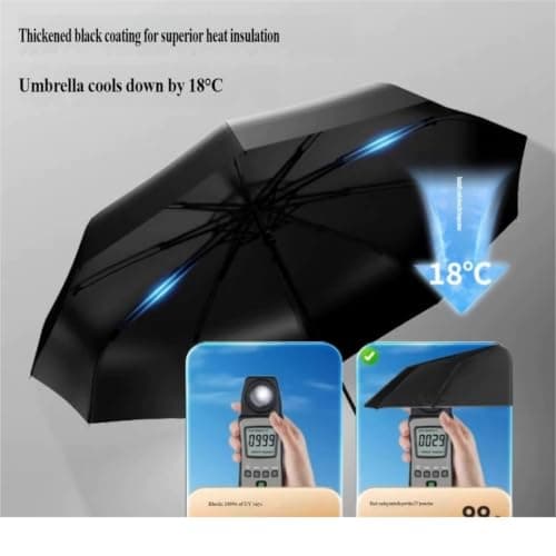 Gyios Sun Umbrella Auto Open Close Foldable Windproof Water Resistant Canopy For Daily Commuting Outdoor Strolls Light Rain Shelter-iron-8k-burgundy — view 4