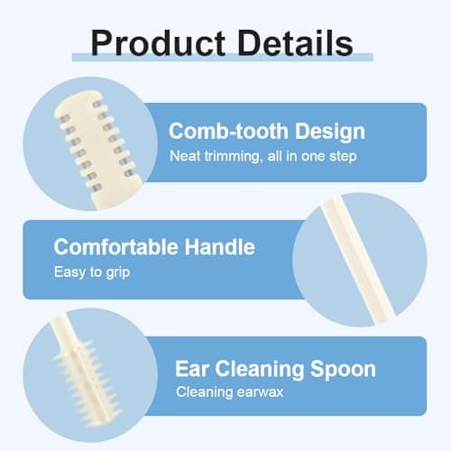 Nasal Hair Cutter, 10PCS 2 in 1 Double Sided Nose Hair Knife with Silicone Cleaning Brush for Women Men, 360° Rotating Manual Nose Hairs Trimmer, Portable Hair Remover for Home, Travel, Cruise (10) — view 5