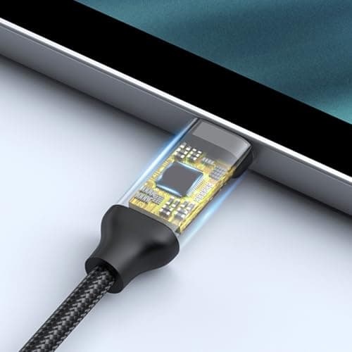 Qsvbeeqj USB C Braided Cord Portable Earphone Adapter Cable For Type To 3.5mm Headphone Jacks USB Type With Noise Cancelling — view 4
