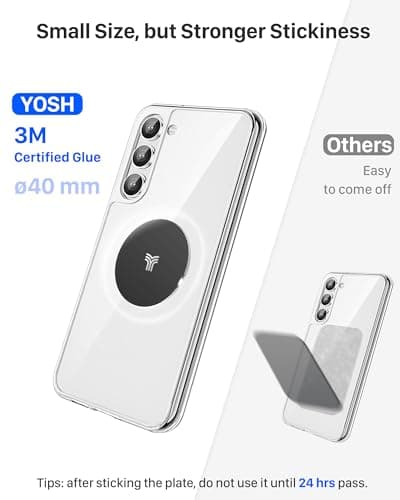 YOSH 3M Sticker Metal Plates Replacement for Magnetic Car Phone Holder — view 3