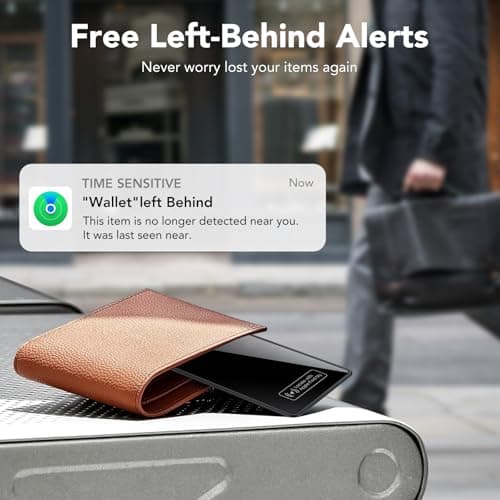 [Apple MFi Certified] Slim Wallet Tracker Card 1 Pack, Rechargeable Air Tracker Tag Work with Apple Find My (iOS Only), Smart AirTag Card for Wallet, Passports, Luggage, IP68 Waterproof Tracking Card — view 5