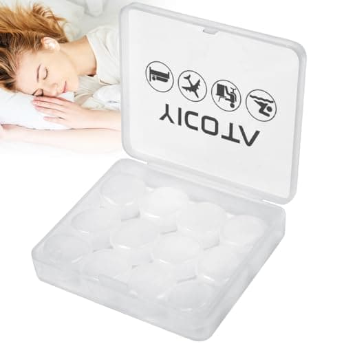 YICOTA 6 Pairs Silicone Ear Plugs Waterproof Moldable Wax Earplugs Reusable Noise Cancelling Soft Ear Plugs for Sleeping Snoring Swimming Airplanes Concerts-Blue (White) — view 2