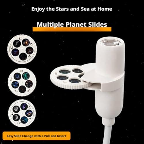 Hd Smart Dynamic 5D Holographic Night Light Projector, 2-in-1 Galaxy Projector Night Light for Bedroom, USB Starry Sky Projectors with 360 Degree Rotation, LED Ceiling Wall Projection Lamp — view 5