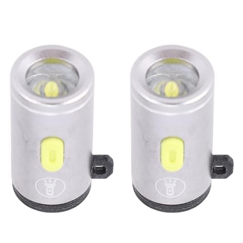 ASHATA 2Pcs USB C LED Flashlight for Outdoor Camping (Silver) — view 5