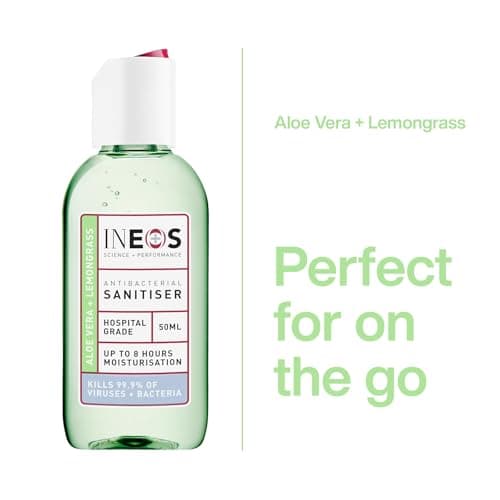 INEOS Sanitiser Pocket Gel Aloe & Lemongrass Hospital Grade 50ml, 12 Pack — view 3