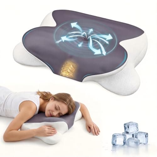 Memory Foam Pillow for Neck And Shoulder Relief, Zero Pressure Ergonomic Pillow for Side/Back/Stomach Sleeper, Cervical Pillow with Cooling Washable Cover, As a gift for your Family & Friend