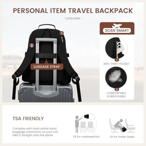 LOVEVOOK Laptop Backpack for Women with Pouch Pocket for Large Capacity Cup,15.6 Inch Backpack Womens Travel Backpack, Waterproof Laptop Computer Bag for Work Business Backpack College Teacher — view 6