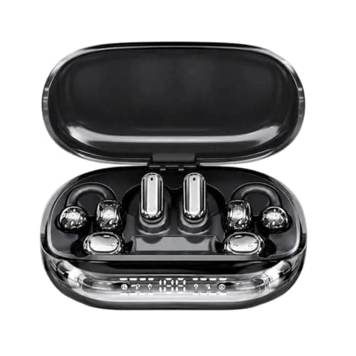 Livandeco Ear Clip Headphones Wireless Smooth Calls and Music Charging Case
