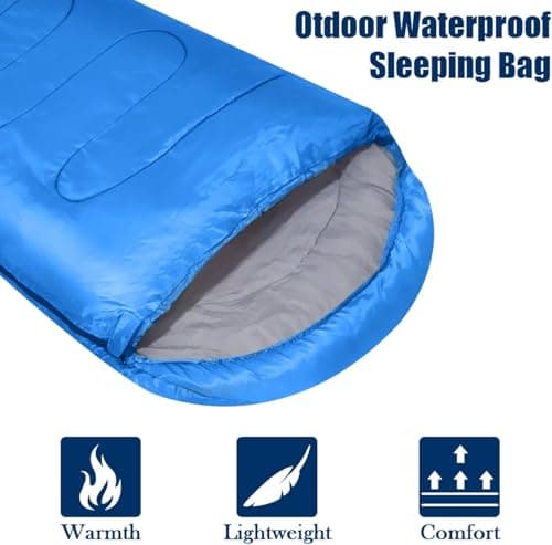 M.J COMFY-LIFE Sleeping Bag 200g Cotton Fill, Comfort 5°C to 15°C Blue — view 2