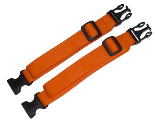 25mm Webbing Strap with Quick Release and Length-Adjusting Buckles (Pack of Two) (orange, 60cm) — view 3