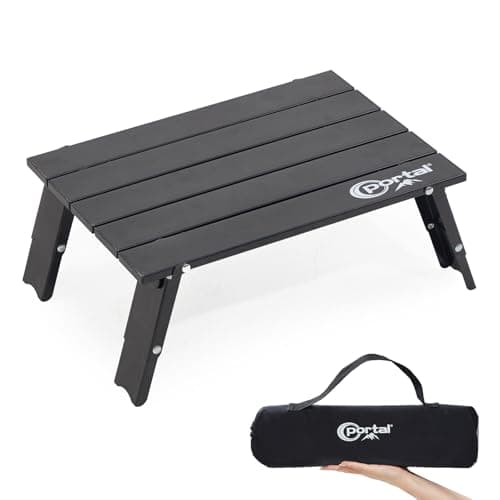 Portal Small Beach Folding Camping Table Mini Ultralight Adjust Height 800g