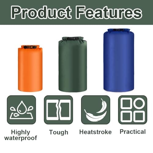 HLIWS 3Pcs Waterproof Dry Bag,Suitable for Outdoor Activities — view 3