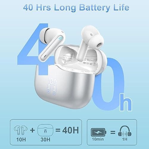 Wireless Earbuds Bluetooth 5.4 with HiFi Stereo Bass, 40H In‑Ear Earphones — view 4