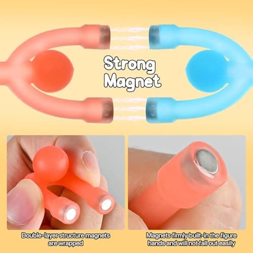 Magnetic Men Travel Toys, 10 Pcs Fridge Magnets People — view 4