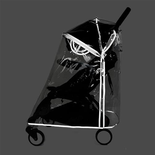 HighEnd Thicking EVA RainCover for Compact Foldable Stroller,Fit BBZYOYO Perfectly,Weather Shield with Waterproof Zipper Opening,Reflective Safety Edging & Full Coverage Design,Ideal for Urban Travel. — view 5