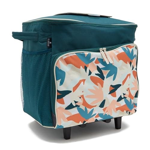 Hi-Gear Delta 40 Litre Wheeled Cool Bag with Integrated Handle, 40L Cooler for Food & Drinks, Lightweight, Portable & Insulated Cool Box, Ideal for Camping, Picnics, Festivals & Shopping (Green)