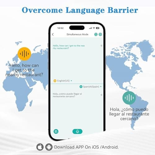 HYGMOCC AI Language Translator Earbuds, Supports 144 Languages,Online Translation Real Time,Earphone 3-in-1 Accents，Earbuds Perfect for Travel Business and Learning Voice Language Translator（Black） — view 4