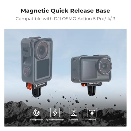 K&F CONCEPT 2 PCS Magnetic Quick Release Adapter Mount for DJI Osmo Action — view 4