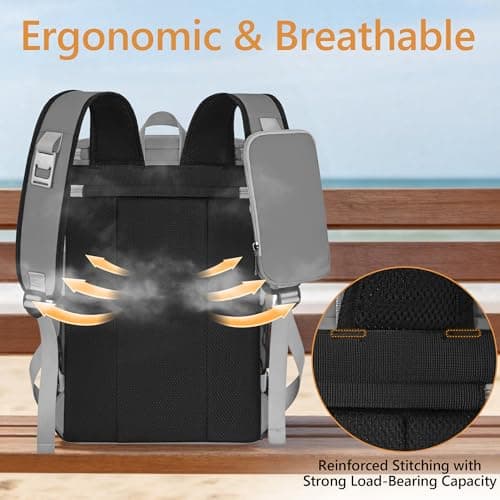 30L 40-Can Cooler Picnic Backpack Cool Bag, Portable Soft Food Cooler Box — view 6