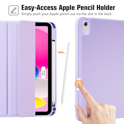 ProCase Smart Case+Screen Protector for iPad (A16) 11/10th Gen, Purple — view 3