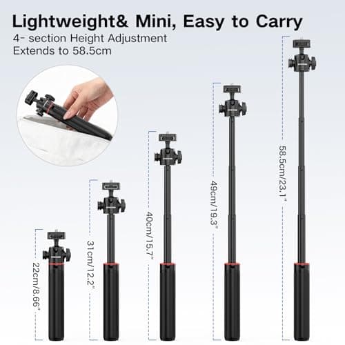 Mini Selfie Stick Tripod for Action Cameras 58CM/23" Tabletop Tripod — view 6