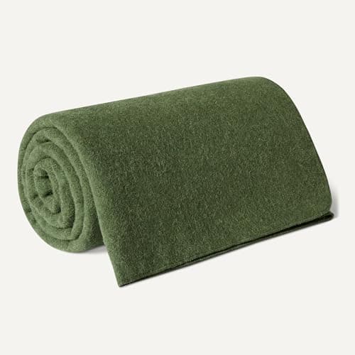 Amazon Basics Outdoor Camping Travel Blanket, Camping Essentials, Olive Green — view 3