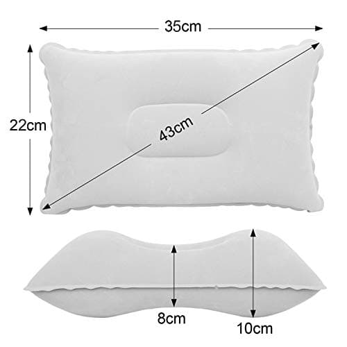 TRIXES Grey Inflatable/Travel Pillows, 2PK – Lightweight & Multipurpose — view 2