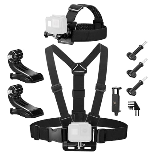 K&F CONCEPT Head Strap & Chest Mount Set Action Camera Accessories Kit