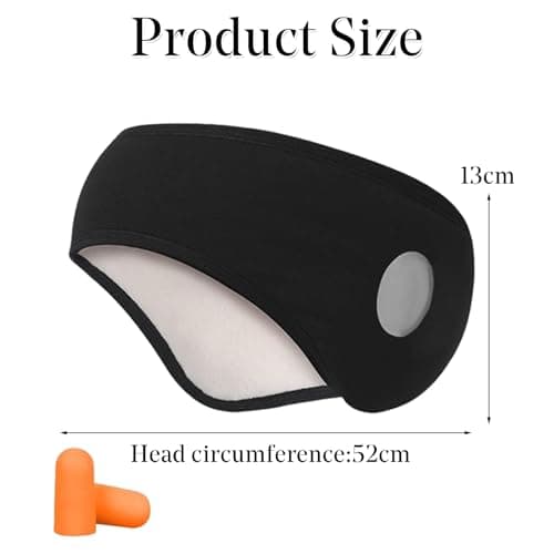ChainYao Sleep Headband with Noise Cancelling Ear Muffs & Ear Plugs, Adjustable Soundproof Earmuffs for Sleeping, Meditation, Travel, Flight, Studying — view 2
