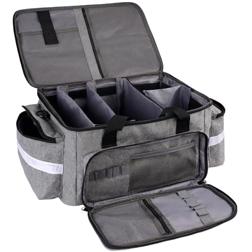 igadgitz home U7303 Large Empty Medical Bag, First Aid Nurse, Nurses Organiser with Adjustable Shoulder Strap - Equipment & Supplies Organiser