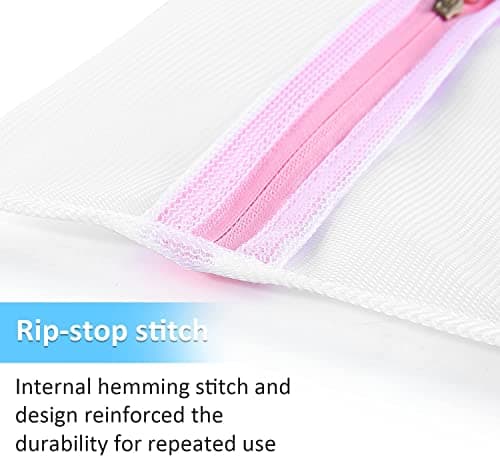 Gogooda 7PCS Mesh Laundry Bags, Reuse Durable Washing Machine Bag for Delicates Blouse, Hosiery, Underwear, Bra, Lingerie and Baby Clothes(XXL, XL, L, M, S, 2 Bra Bags) — view 3
