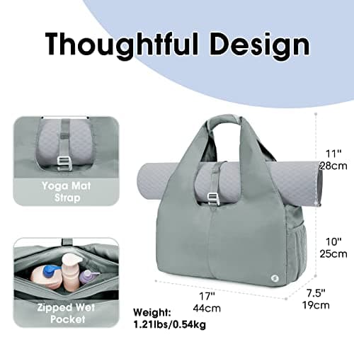 sportsnew Large Gym Bag for Women Lightweight Yoga Tote Bag with Mat Holder — view 2