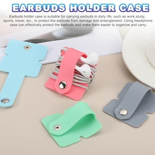 sourcing map 2pcs Earbuds Holder Case, Earphone Wrap Headphone Case — view 5