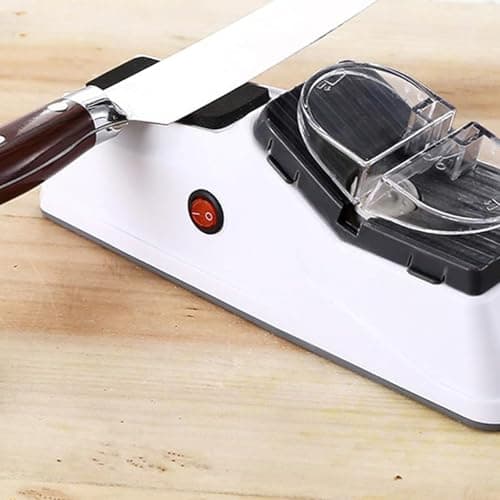 Surudoisharp Pro Electric Knife Sharpener，5 Seconds for Quick Sharpening, Knives Automatic Knives Sharpener, Knife Sharpener with Protective Cover for Kitchen Knives-A — view 4