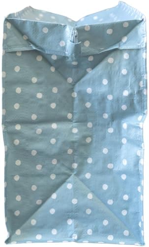 Happy Planet Giftshop Large Jumbo Storage Bag with Zip 58 x 47 x 30cm 80l (Duck Egg Blue Polka Dot Design) (Single - Multipacks Available) — view 3