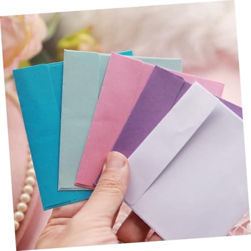 Operitacx 100pcs Envelopes for Invitations Stationery Envelopes Small Practical Letter Simple Packing Use as Documents Organizers Paper Storage Pouches Replacement Folders Random Color — view 2