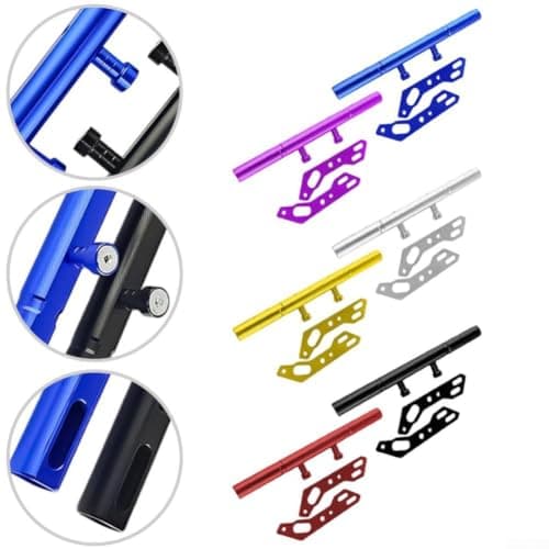 Bike Handlebar Clamp Mount Extension Bar Reinforcement Lever for Motorcycle Scooter Dirt Bike Stable Video Recording Accessory Gold(purple) — view 5