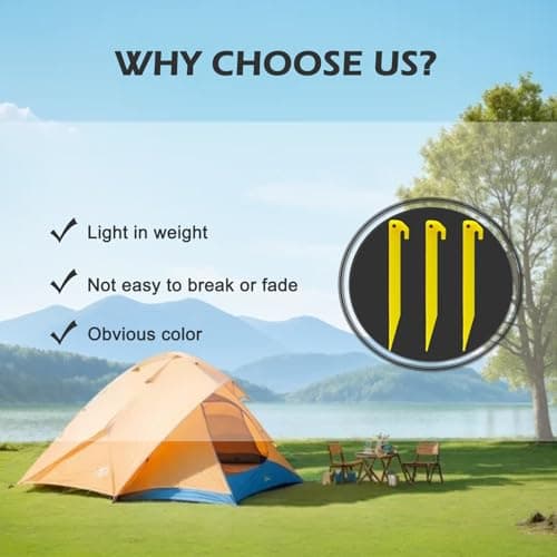 24pcs Plastic Tent Pegs Durable Spike Hook Awning Camping Caravan Pegs Accessory — view 6