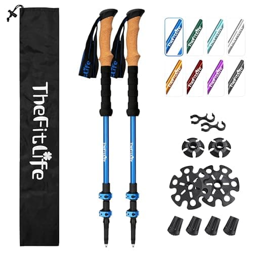 TheFitLife Durable 7075 Aluminum Trekking Poles, Walking Sticks For Hiking