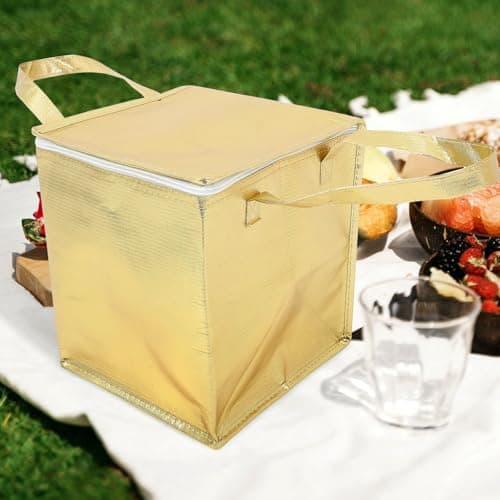 Golden Non Woven Cake Cooler Bag, Insulated Foldable Large Capacity — view 5