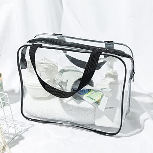 Clear Toiletry Bags, 2 Pcs Large Storage Makeup Bags Waterproof Transparent Cosmetic Gags for Travel — view 6