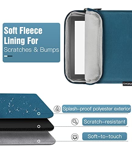 TiMOVO 6-7 Inch Sleeve Case for eReader, Peacock Blue — view 3