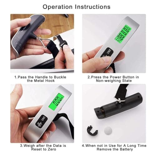YIXANNX Scale Portable 50KG Electronic LCD Digital Weight Hanging Hook Balance Luggage Precise Baggage Steelyard for Household — view 4