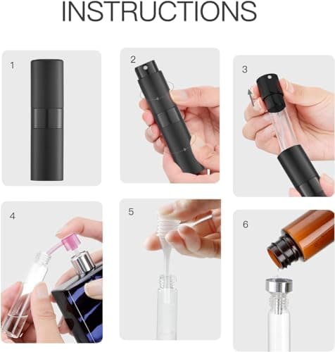 Toureal Travel Perfume Atomiser Refillable, 20ml Spray Bottle,Blue — view 4