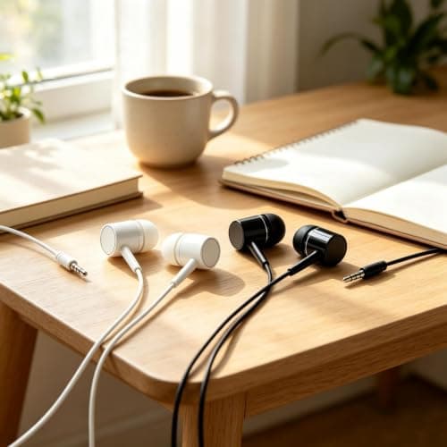 3.5mm Earbuds Wired 2 Pack, Wired Headphones Built-in Microphone & Volume Control, Compatible with Smartphone, Computer — view 2