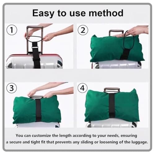 6PCS Personalised Luggage Straps for Suitcases, Suitcase Straps 6 Pack Adjustable Multi Use Strong, Luggage Tags with Quick Release Buckle for Travel Accessories — view 5
