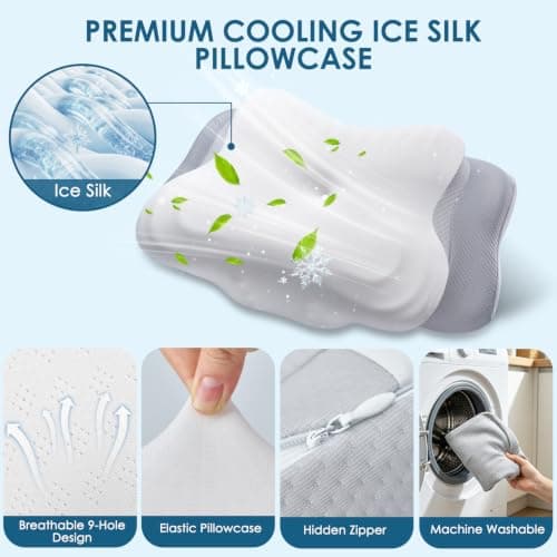 RestVara Memory Foam Pillow, Neck Pillow, Cervical Pillow, Ergonomic Pillow — view 4